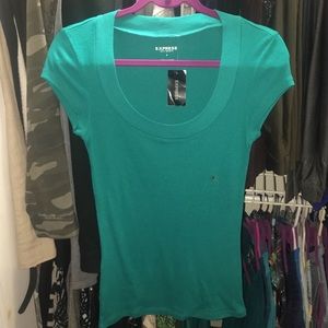 NWT Express small teal cotton t shirt